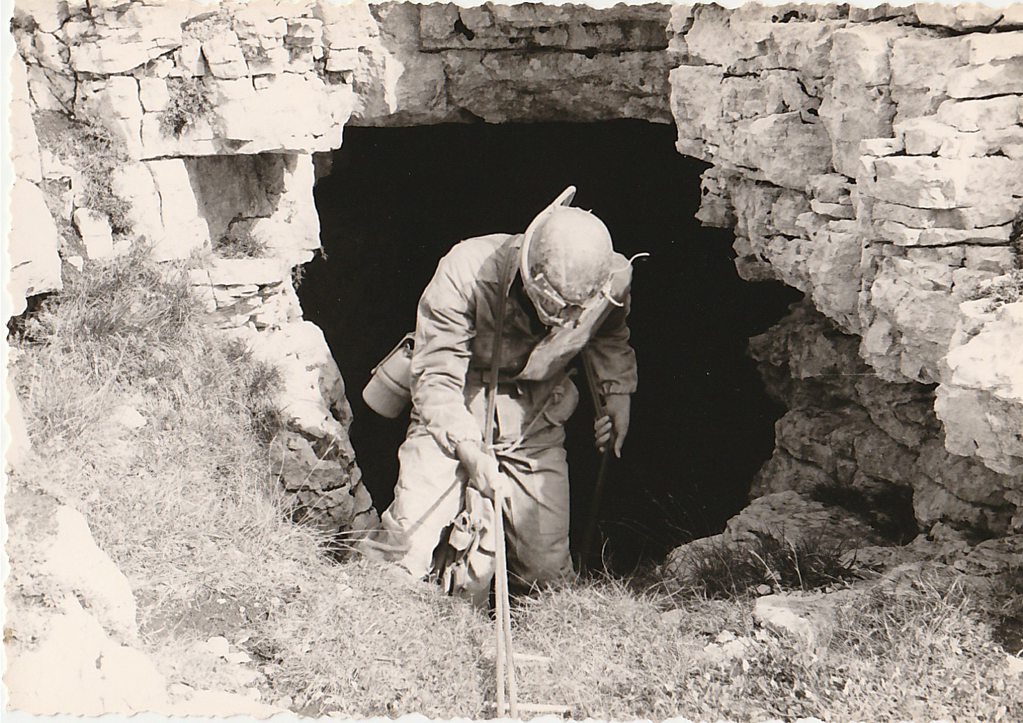 Vercors 1965, Clan des Tritons et la lampe Aquilon de chez Desautel